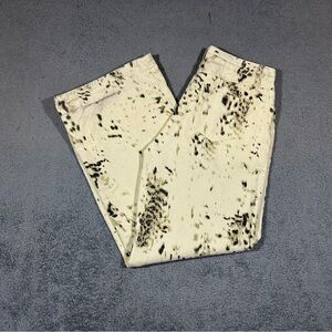 Oak + Fort Women’s Cream Dye Denim Baggy Wide Leg Jeans Size Medium #1693